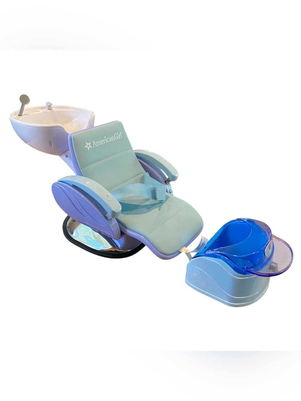 American Girl Doll Retired Spa Chair Hair Washing Sink Salon w/ Foot Bath Tested